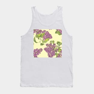 Lilac flower on yellow Tank Top